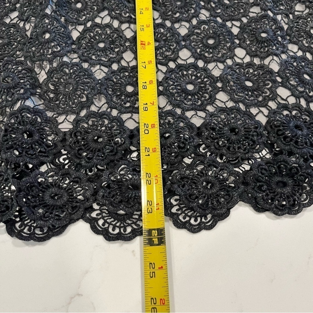 Lapis Black & Gray Crochet Lace Skirt Small - Picture 10 of 10